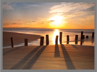 brean sands at sunset